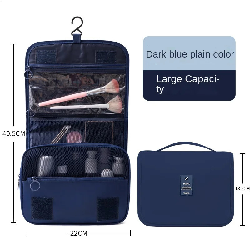 Make Up For Women Foldable Travel Cosmetic Organizer Bags Oxford Waterproof Large Capacity Bathroom Hangbag Korean Tote Bag 241226