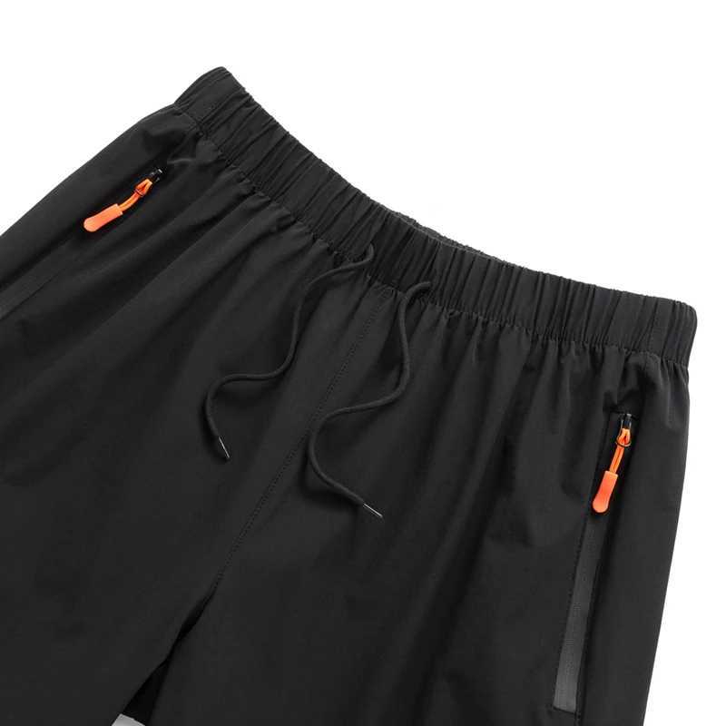 For 2024 Summer High Quality Breathe Shorts Men Casual Elastic Waist Men Quick Dry Fitness Jogging Beach Black Fahion ShortsXJ241226