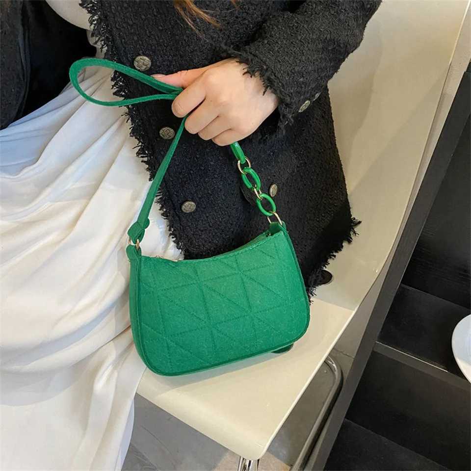 Fi Exquisite Shopping Bag Casual Women Totes Shoulder Bags Female Fi Solid Color Chain Handbag for WomenXJ241225