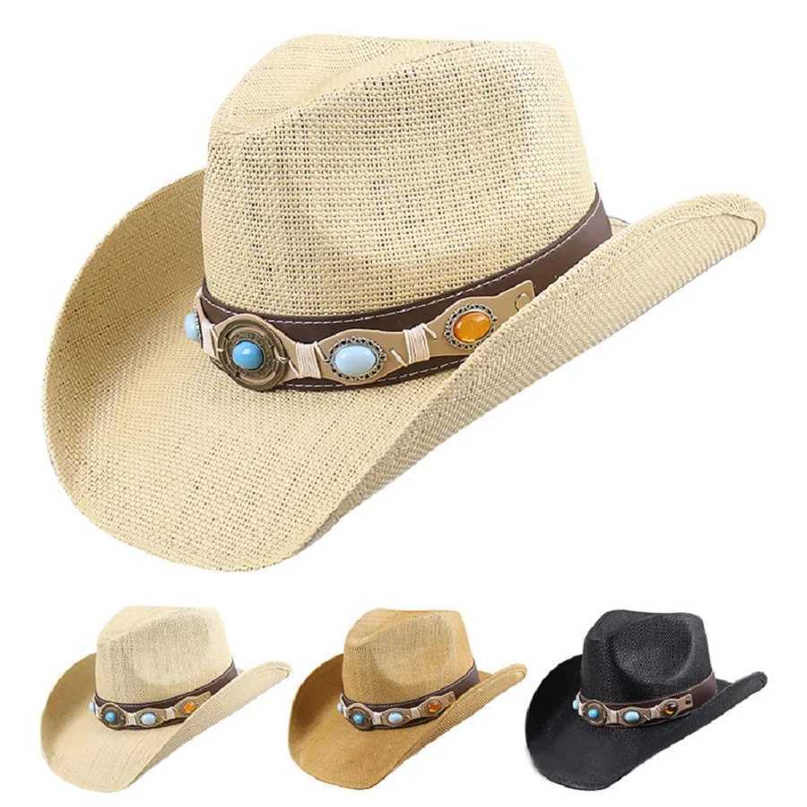 Retro outdoor mountain cowboy hat mens and womens accessories Western horse back riding sun protection str hat s W241225
