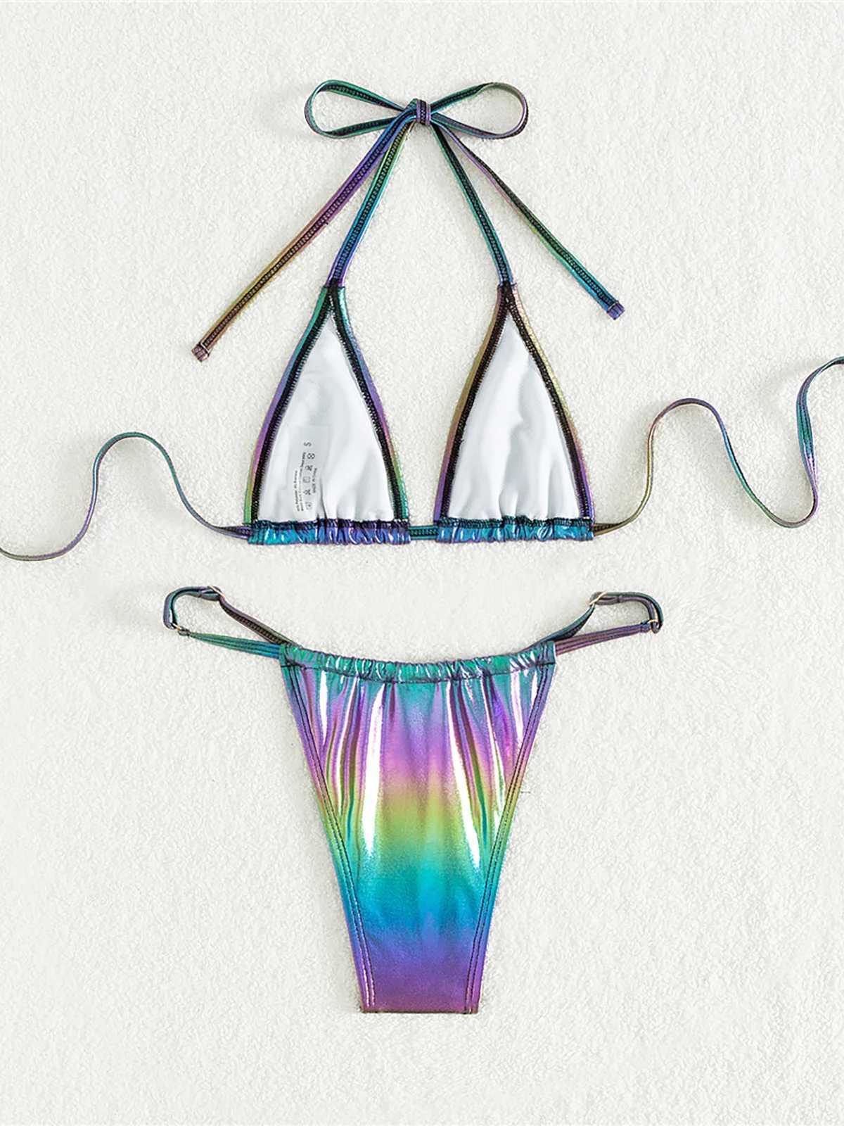 XS-L PU synthetic leather suspender high leg cut bikini womens swimsuit two-piece bikini set bathroom set K5308W241225