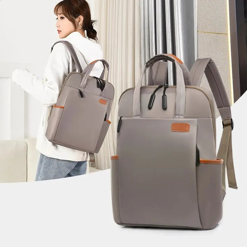 Women Computer Backpack Multifunctional Laptop Backpack Large Capacity Fashion Waterproof Oxford Student Travel Bag 241226