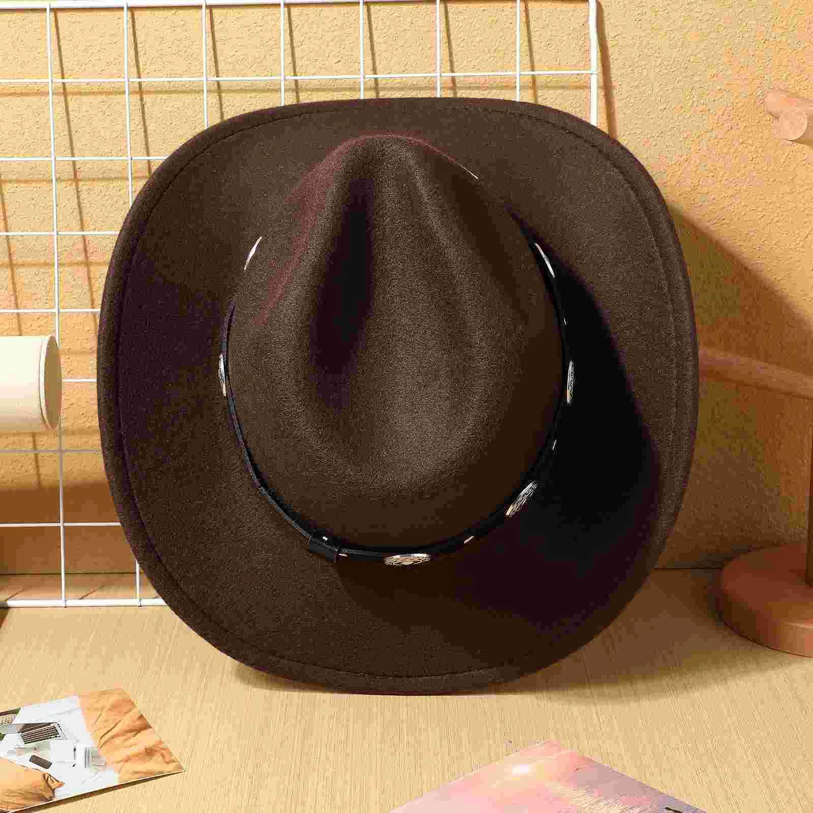 Cowboy Hat Cowboy Girls Clothing Wide Brim Mens Hat Outdoor Dr Up Polyester (Polyester Fiber) Felt Mens Top W241225