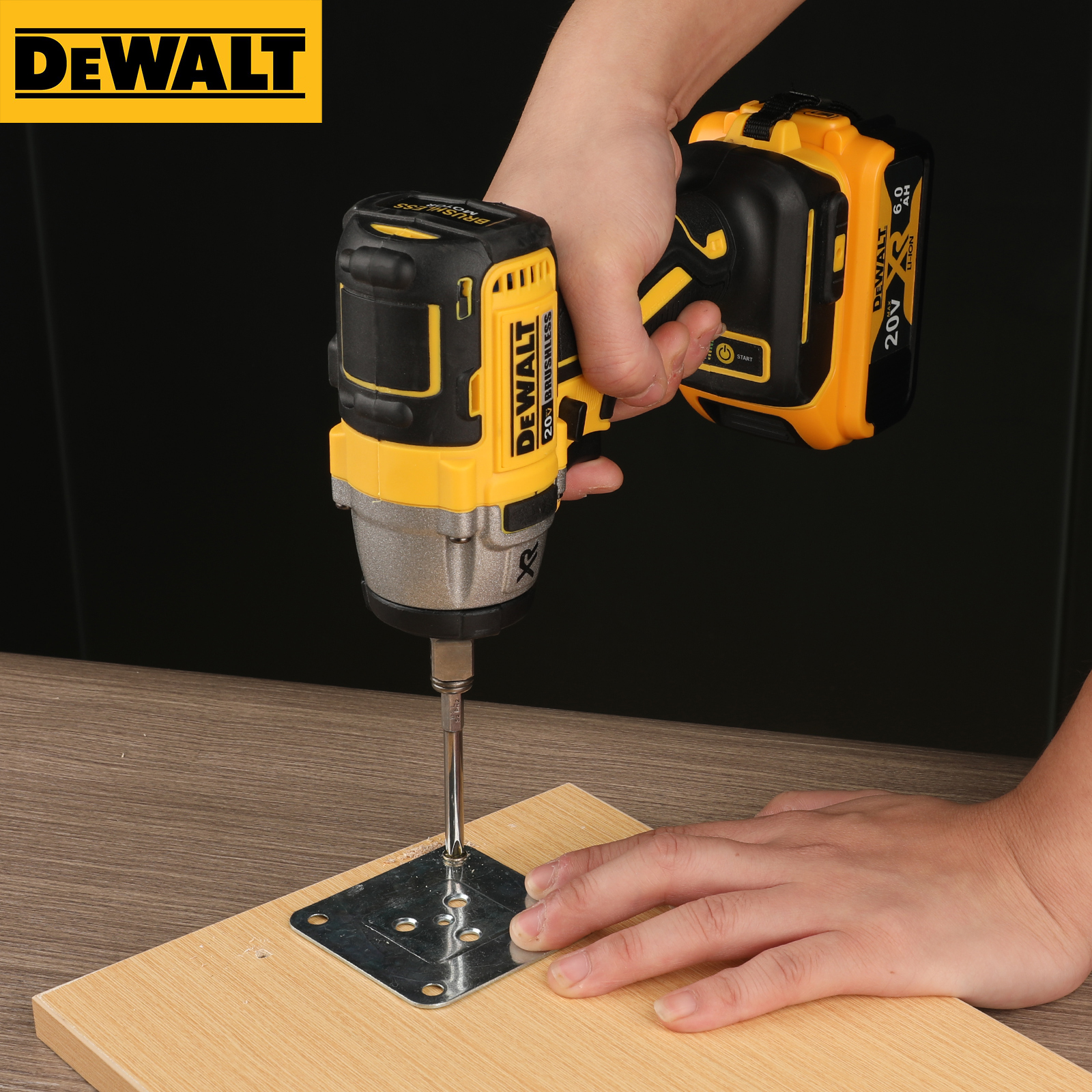Dewalt DCF880 Cordless Impact Wrench 203N.m Compact Electric Wrench Recharge Power Tools For 20V Lithium Battery,WIth LED light ring (Tool Only )