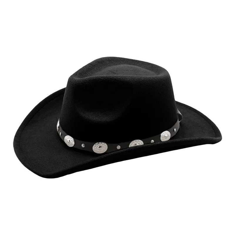 Combhasaki unisex womens denim hat retro classic denim hat wide brown sun hat with belt W241225
