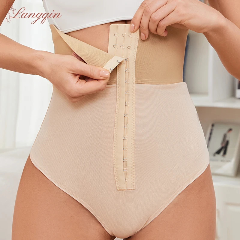 Women Slimming Underwear Push Up Butt Lifter Abdomen Shapers High Waist Tummy Control Shaper Thong 241225