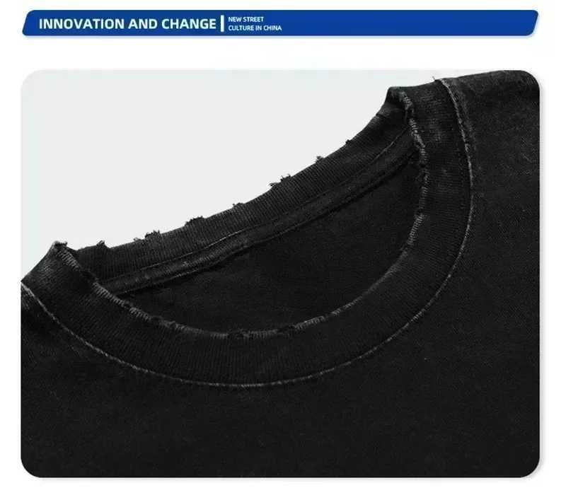 Ac brand washing old letter printing short Slve T-shirt high-quality mens fashion T-shirt cotton T-shirt Y241225