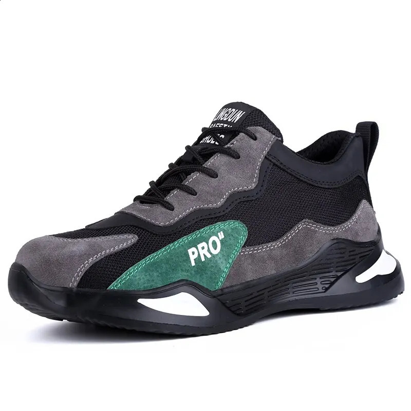 Fashion Safety Shoes Men Boots Steel Toe Shoes Men Puncture-Proof Work Sneakers Male Shoes Work Boots Indestructible Footwear 241226