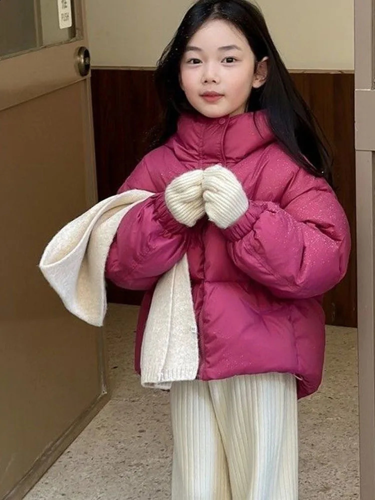 Childrens Down And Cotton Jacket Thickened For Boys Girls Warm Babies To Wear Coat Outerwear 241225