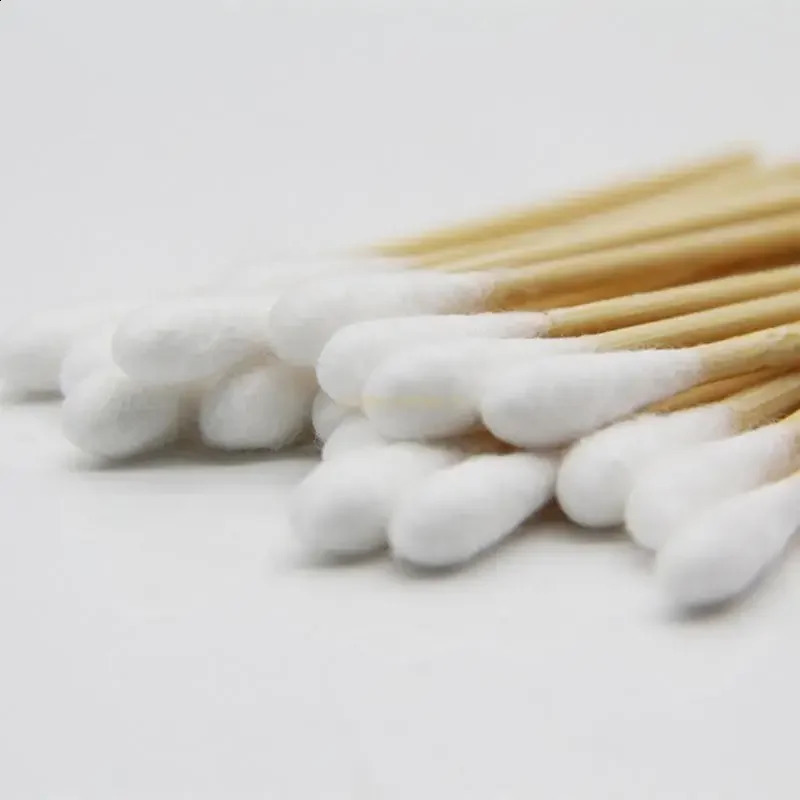 Sdotter 100/200Pcs Swabs 6 Long Wood Handle Sturdy Cotton Applicator Swab Q-tip Drop 241226