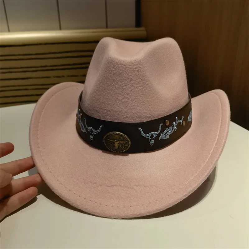 Cowboy Hat Mens Cowboy Hat Western Cowboy Hat Womens Wide Brim Casual Panama Solid Black and White Khaki Sombrero Vaquero Sombrero W241225