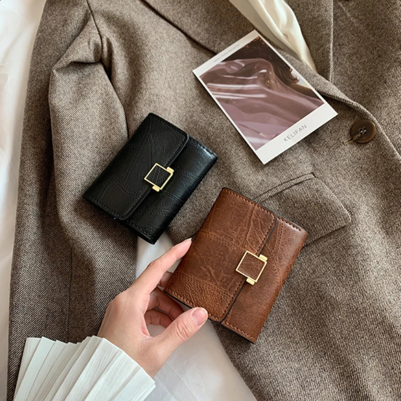 Wallets Small Fashion PU Leather Women Ladies Card Bag for Women Clutch Women Female Purse Money Clip Wallet 241224