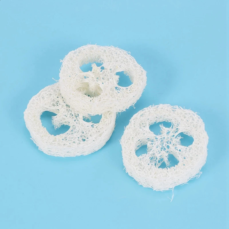 4-6Cm Wide 250Pcs/Lot Natural Loofah Slice Diy Customize Soap ToolsCleanerSponge Scrubber Soap Holder 241226