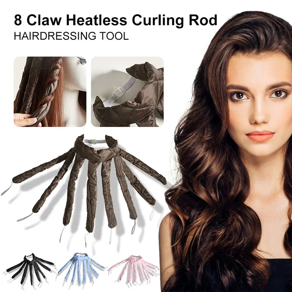 Lazy Hair Curler Hair Rollers Heatless Curling Rod Headband No Heat Silk Ribbon Curls Sleeping Wave Formers Hair Styling Tools 241225