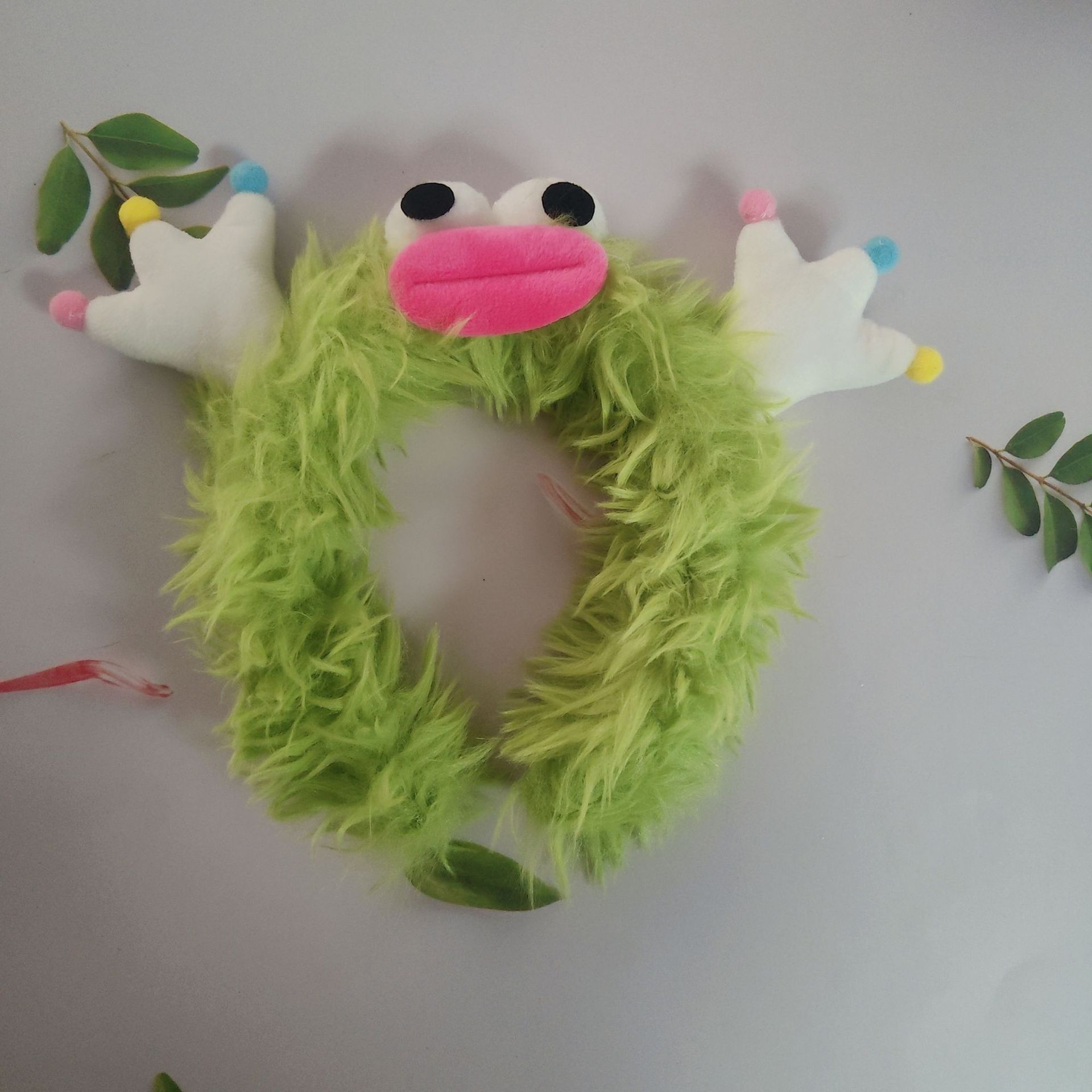 Bizarre Plush Hair Hoop Cute Girl Heart Ugly Cute Face Wash Headband Weird Explosive Hair Ugly Doll Hairpin Hair Accessories