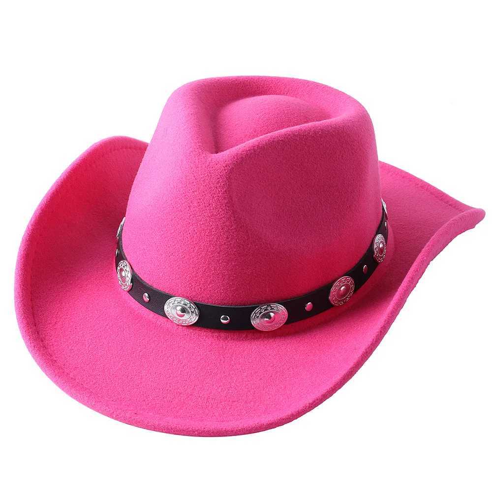 Western cowboy hat European and American winter thick Fedora hat monochrome curly neutral jazz W241225