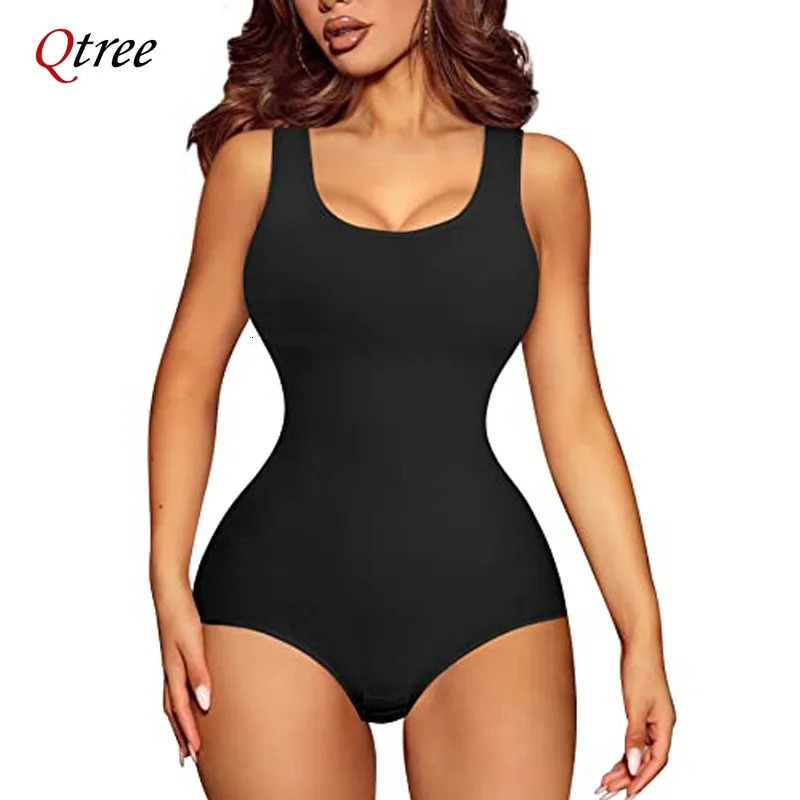 Qtree Plus Size XS-5XL Seamless Full Body Shaper Waist Trainer Panties Women Butt Lifter Tummy Control Bodysuits Slimming Panty 241225