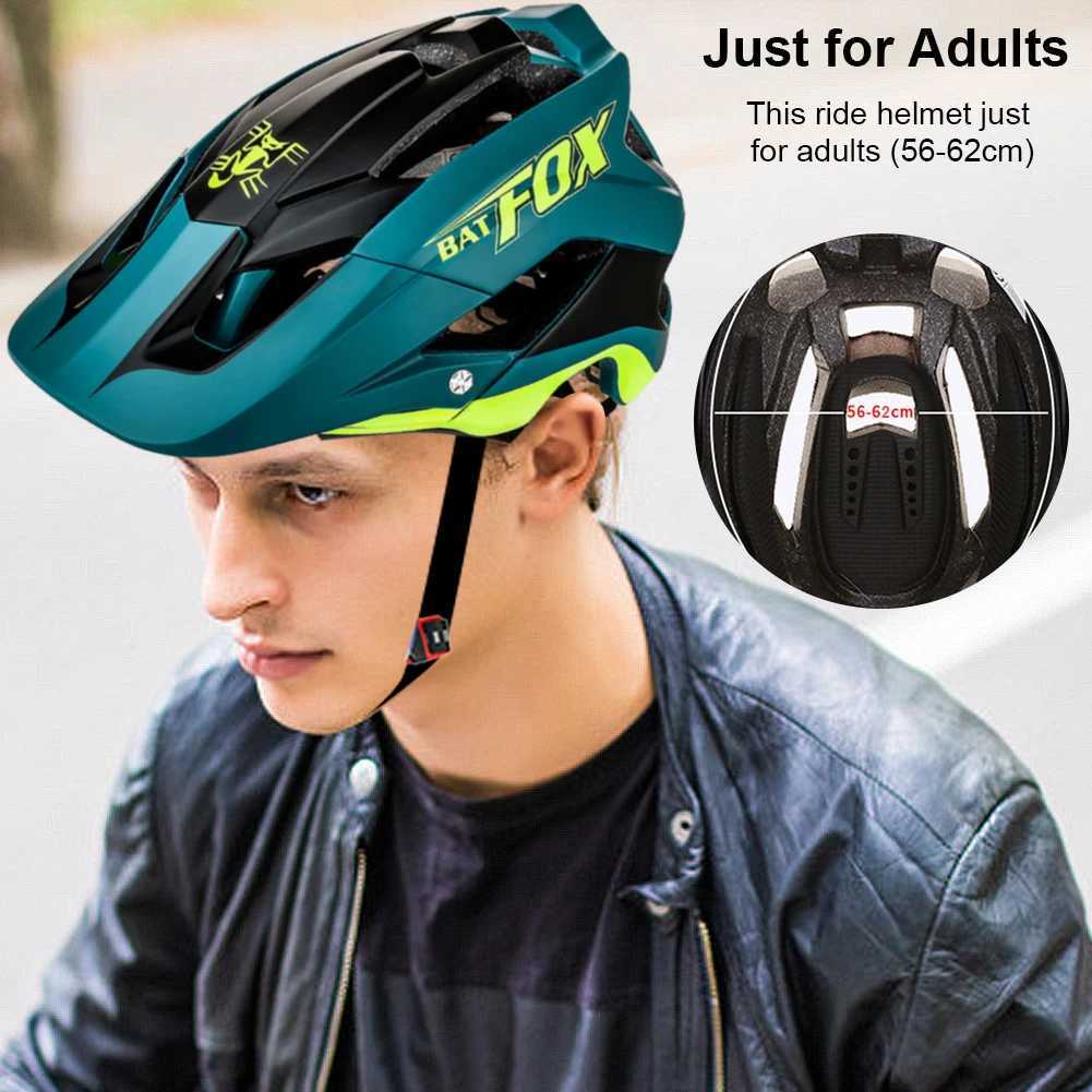 BATFOX Bike Helmet Overall Molded Mountain Road Helmet Ultralight Men Bicycle Cycling Equipment DH AM Casco Ciclismo BicicletaXJ241226
