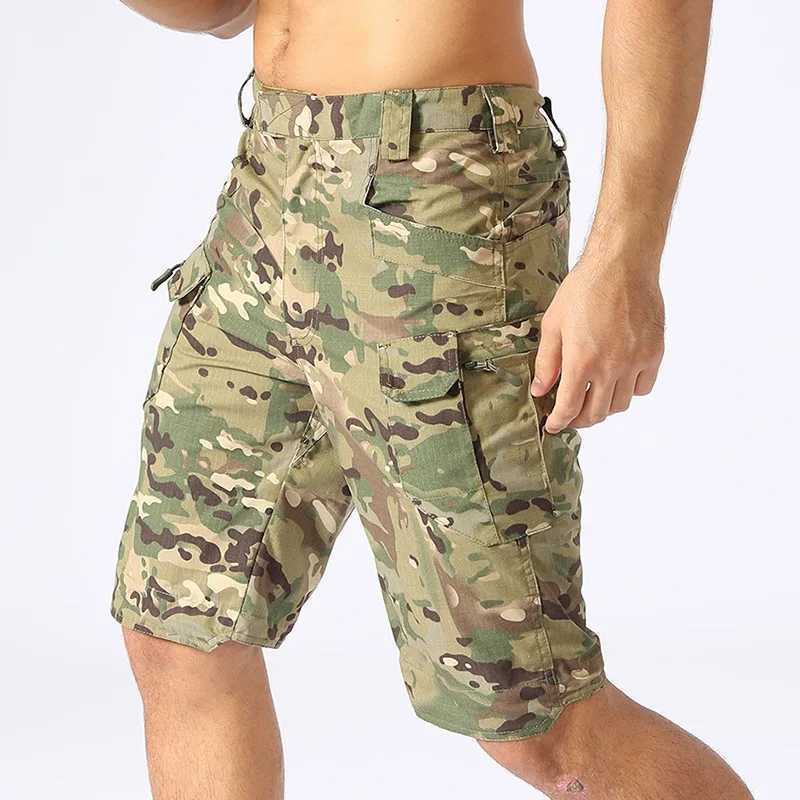 Hiking shorts mens outdoor waterproof military camouflage multi pocket shorts mens SWAT cargo size 5XL classic tactical shorts W241226