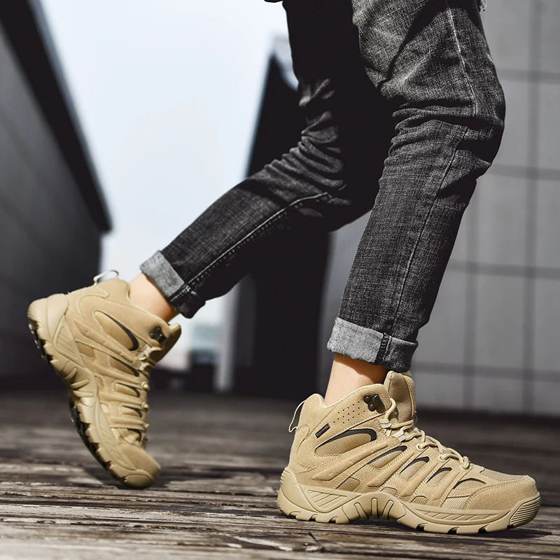 Mens Boots Fashion Outdoor Breathable Hiking Autumn Shoes Sneakers lightweight Nonslip Men Desert Ankle 241225