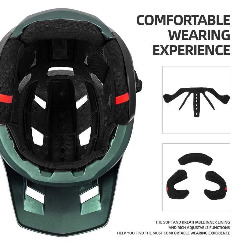 BATFOX New 3/4 Bicycle Helmet Half Helmet Mountain Bike Race Integrated Ear Protection Off-Road Cycling Helmet BMX ArmorXJ241226