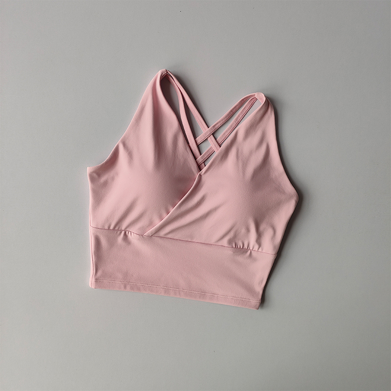 High-End Sports Anti-Sweat Fiess Seamless Yoga Shockproof Crop Women Push Up Bras Sport Bra Gym Workout Top