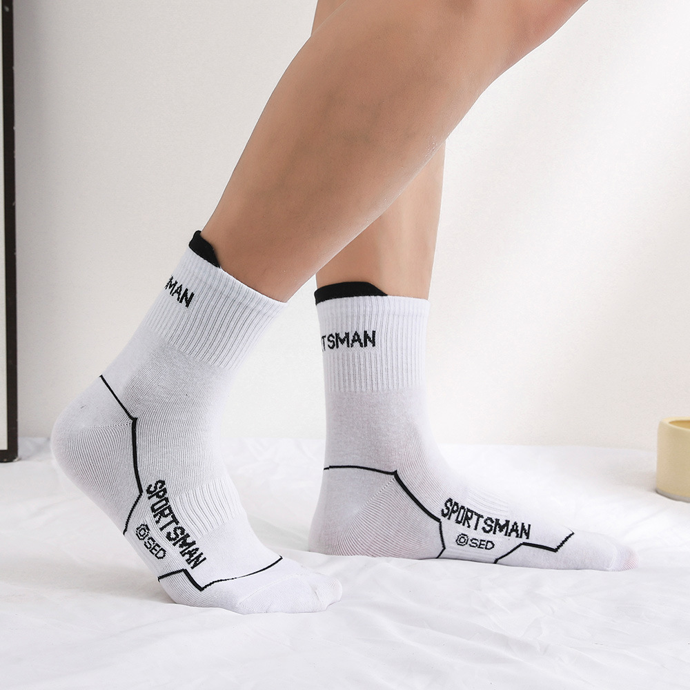Ddmytiger Ddmytiger New Mid Length Sports Sweat Absorbing And Odor Resistant Cotton Socks Men S Running Cycling Fitness Basketball