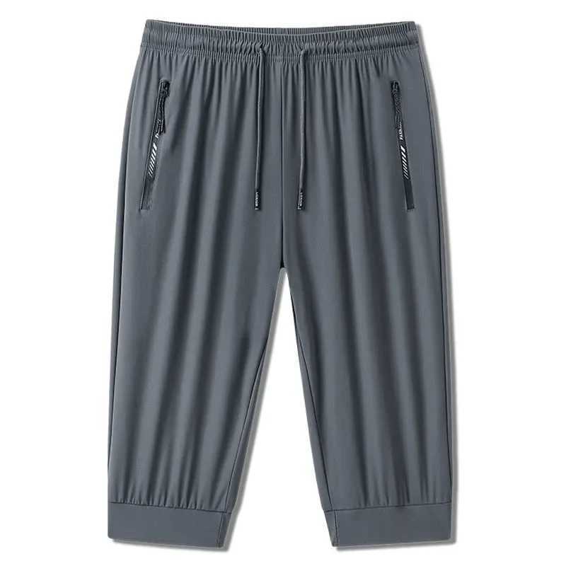 Mens Workout Gym Jogging Shorts Quick Dry 3/4 Capri Pants Training Fishing Travel Hiking Athletic Running Short 6XL 7XL 8XL 9XLXJ241226
