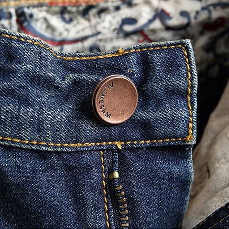New mens retro split shorts for summer 2024 street jeans perforated ultra-thin suitable for denim shorts beggars fashionable shorts retro blue W241226