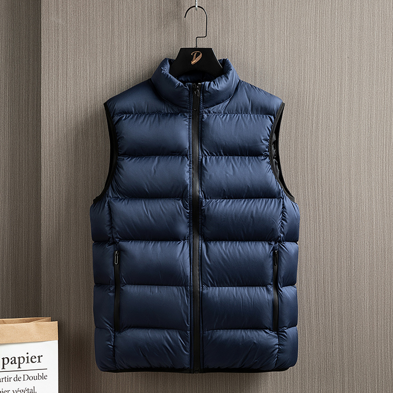 New Autumn Spring Thickened Youth Korean Fashion Down Cotton Men's Warm Large Size Waistcoat Handsome Plus Shoulder Vest