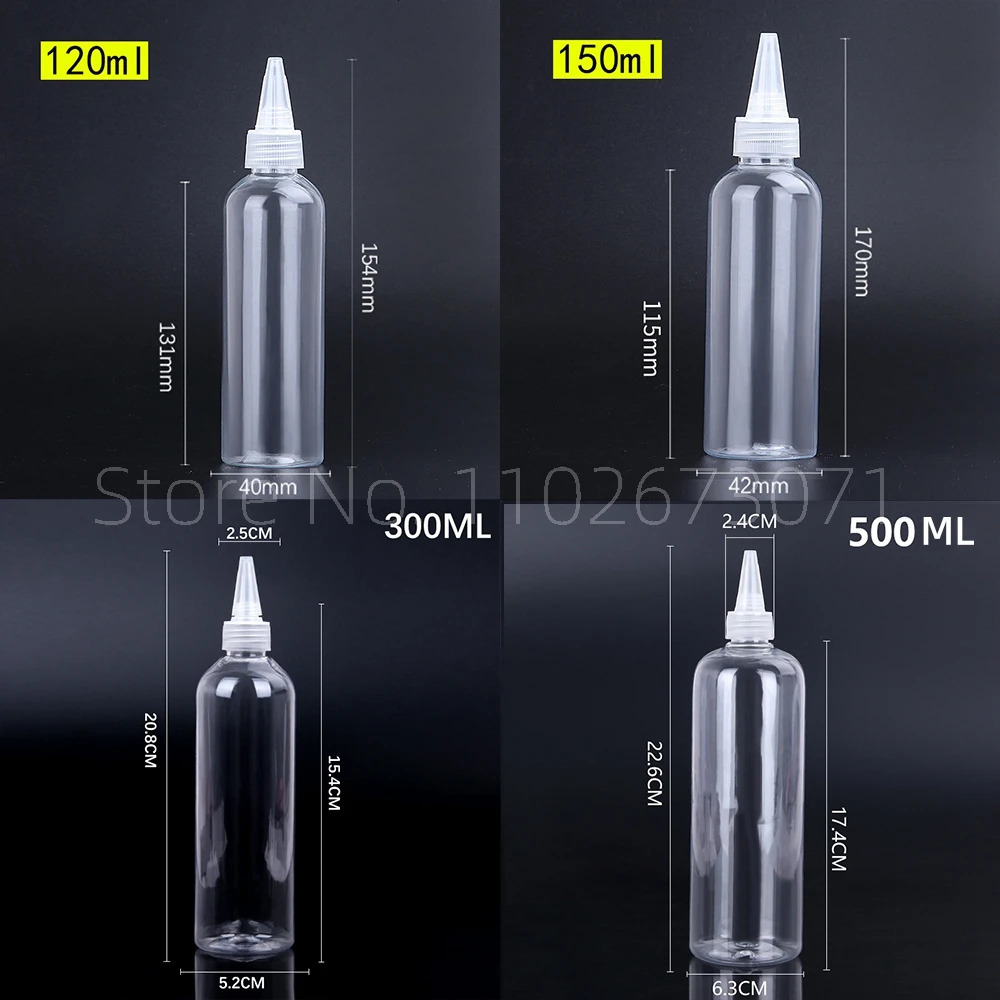 5ml-500ml Tip Transparent Plastic Bottle Emulsion Extrusion Bottling Spot PET Empty Bottles Plastic portable bottle 241225