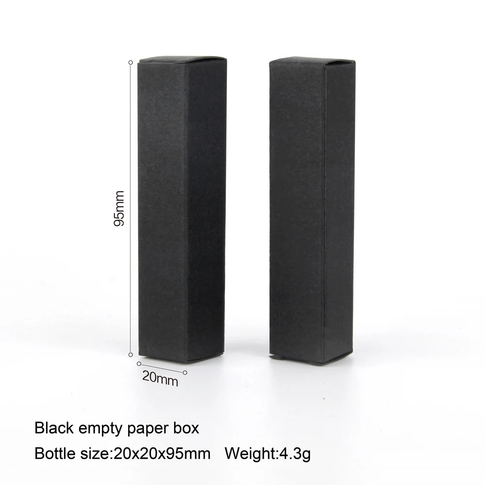 100Pcs/Lot 20x20x95mm Black Box Empty Perfume Bottle Package box Customizable Paper Boxes Packaging Custom pay Extra 241225