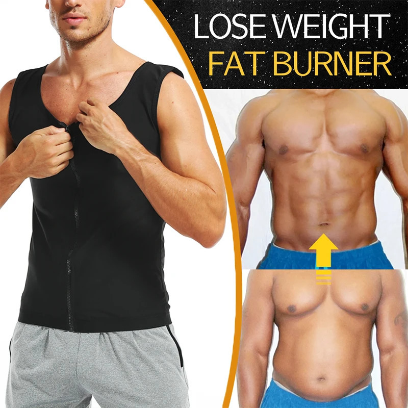 Men Abdomen Reducer Body Shaper Promote Sweat Sauna Vest Fitness Waist Trainer Belly Slimming Shapewear Fat Corset Top 241225