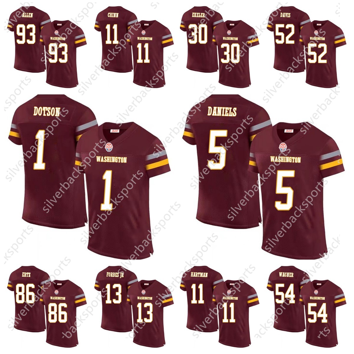 Men/Women/Youth Jayden Daniels Terry McLaurin JerzhanN ewton Jahan Dotson Bobby W Custom ed American Football Jersey This baseball uniform is a quick-