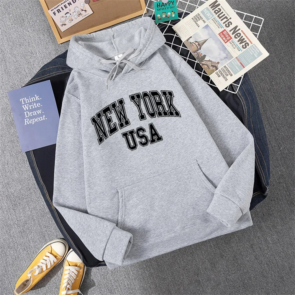 Women Hoody Street Casual Loose Oversized Hoodies Sweatshirt Autumn Fleece Hooded Hip Hop ONeck Clothing Female 241223