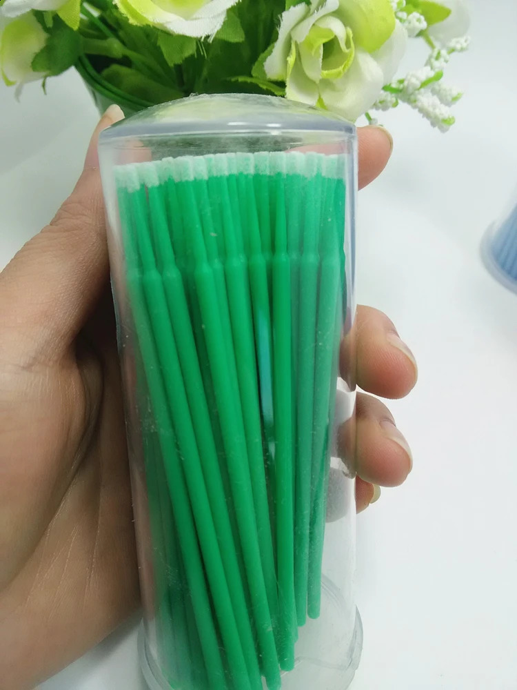 200 Pcs Micro Disposable Swab Bruch Application Eyelash Cotton Swab Makeup Toos High Quality 241226
