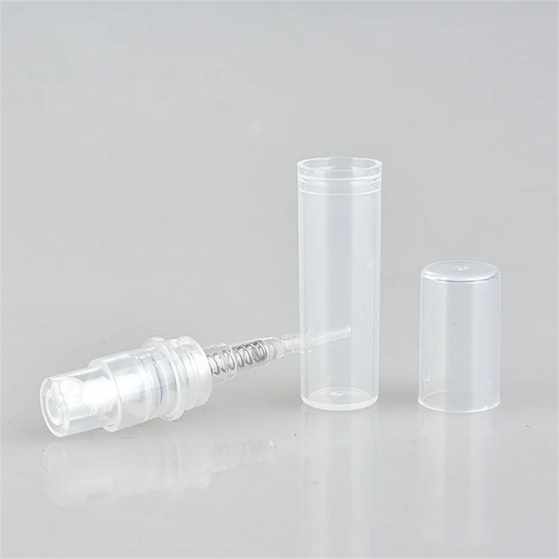 100/200/400pcs 2ML Portable Clear Plastic Spray Bottle Perfume Bottle Atomizer Mini Sample Test Tube Thin PET Vials Wholesale 241225