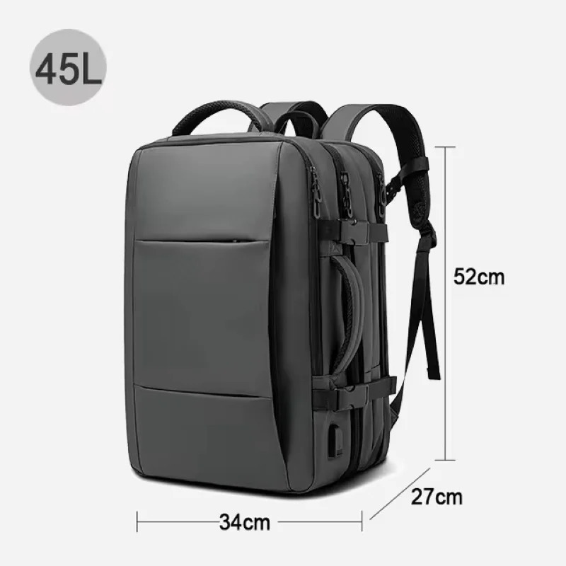 BANGE travel backpack mens business backpack school expandable USB bag large capacity 17.3 laptop waterproof fashion backpack 241225