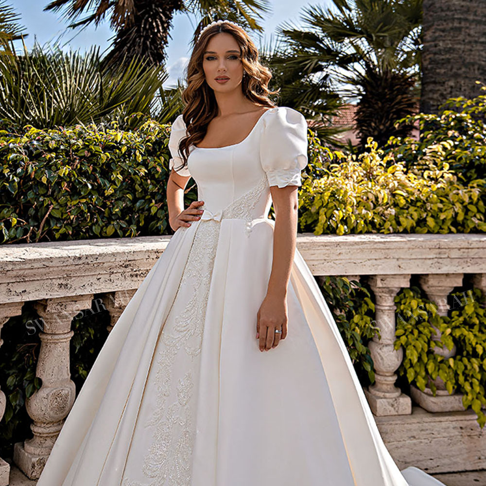 Bohemian Wedding Dresses Lace V-Neck Elegant Wedding Gown Boho Beach Bridal Dress Long Sleeves Open Back vestido novia 05