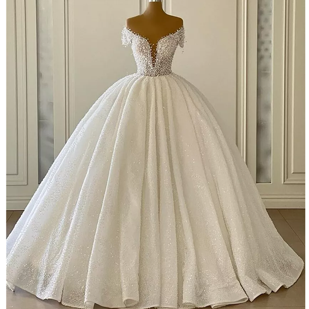 Gorgeous Mermaid Floral Lace Appliques Wedding Dresses with Detachable Train Off the Shoulder Castle Wedding Gowns 06