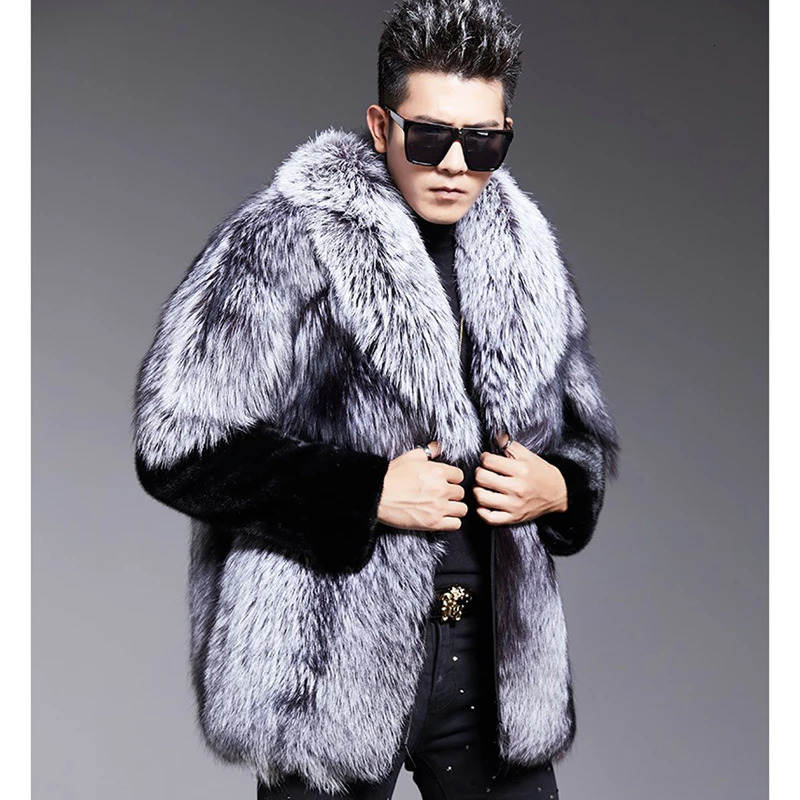 Mens short fur coat winter warm fat jacket loose casual mink 241223Z