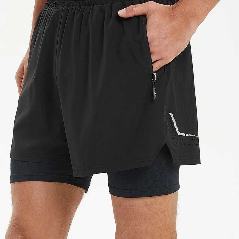 New Mens Running Shorts Quick-drying Fitness Black Fitness Shorts Men New Sport Workout Training Bodybuilding Short Pants Y32XJ241226