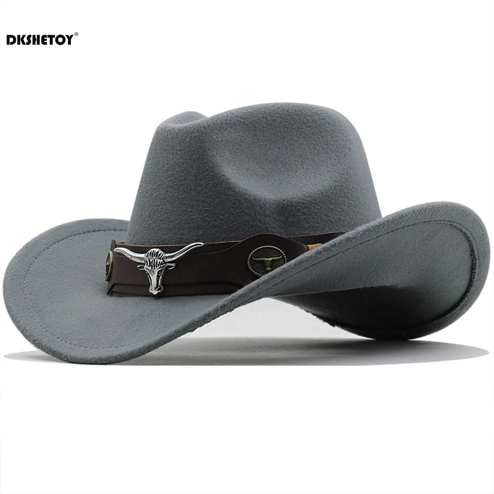 Fashion denim hat wide brown denim girl Panama hat with retro belt suitable for Dr Up party outfits W241225