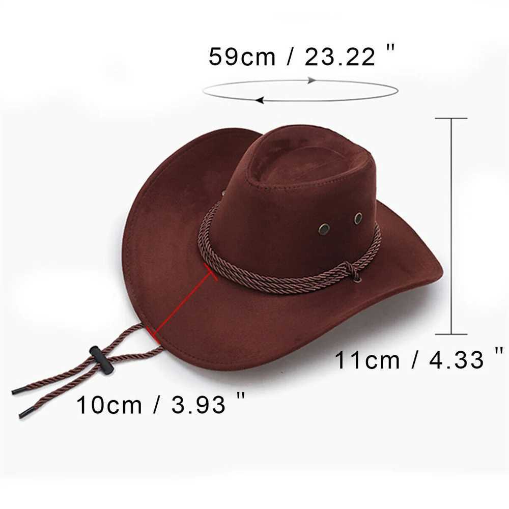 Cowboy hat Cs mens country womens hat artificial leather Sunhat wild Brim Panama hat Visor hat Sombrero De Vaquero Occidental hat W241225