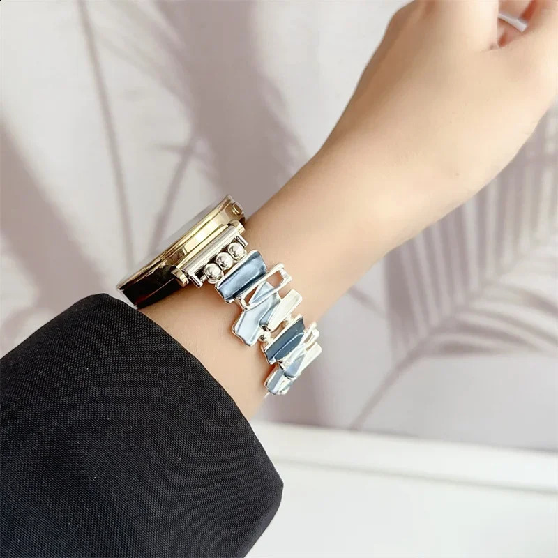 Elastic Metal Strap for Watch 7 6 5 4 3 Active 40/44mm Women Band for Amazfit GTR 41mm 3 42/46 241220