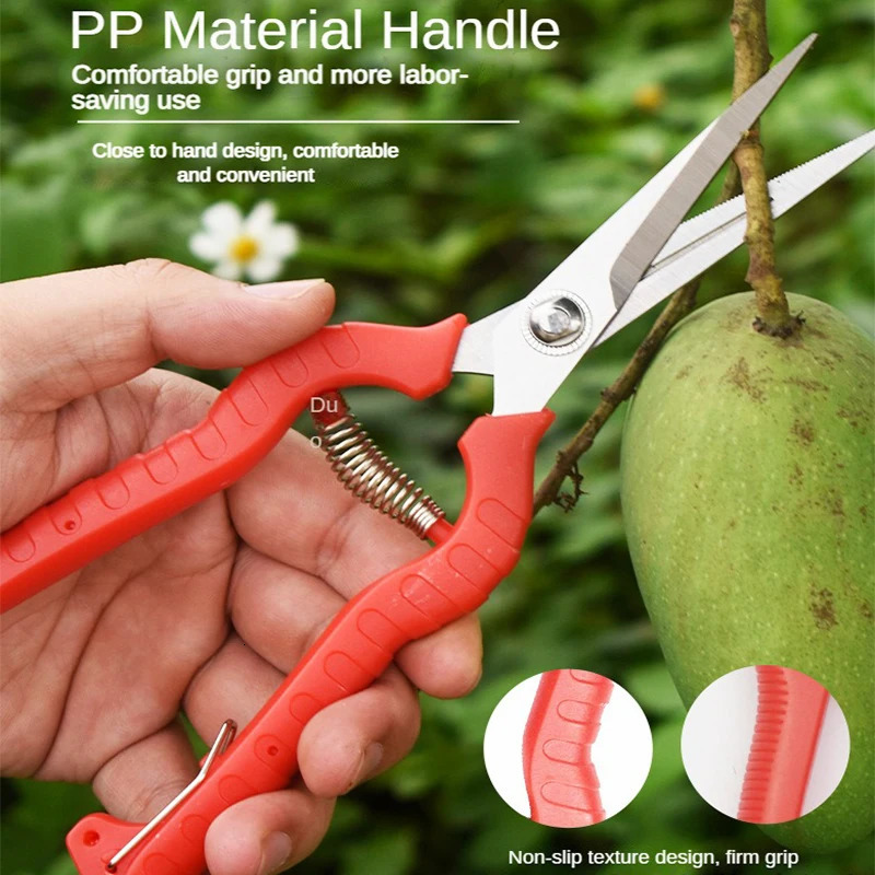 2pcs Garden Pruning Shears Branches Scissors Fruit Picking Flowers Trim Orchard Farm Trees Hand Gardening Tools 241223