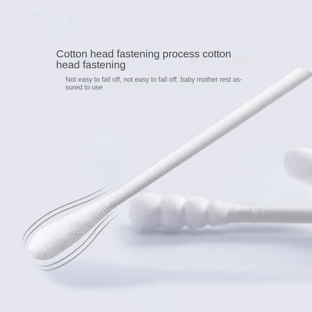 100% Cotton Swab Paper Stick Baby Cotton Swab Used To Clean Baby Teeth Navel and Nostrils Support Customization 241226