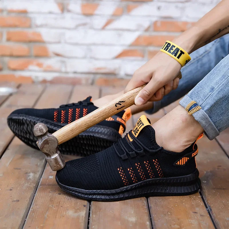 Safety Shoes Steel-Toed Safety Shoes For Men And Women In Summer Breathable Lightweight Smash-Proof And Puncture-Proof 241226