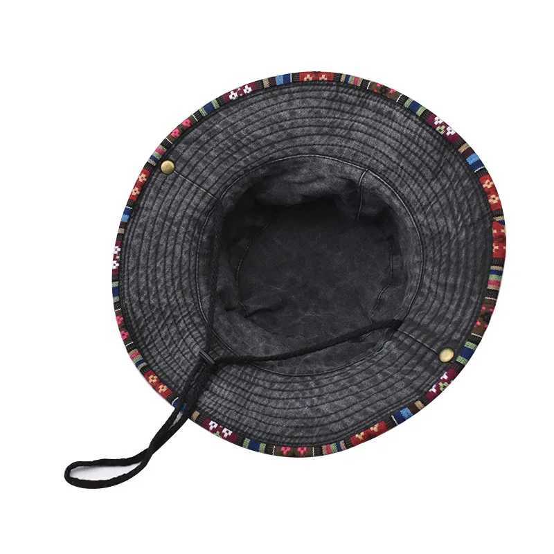 Foldable outdoor washable old cotton fisherman hat sun and shade hat breathable and sweat resistant W241225