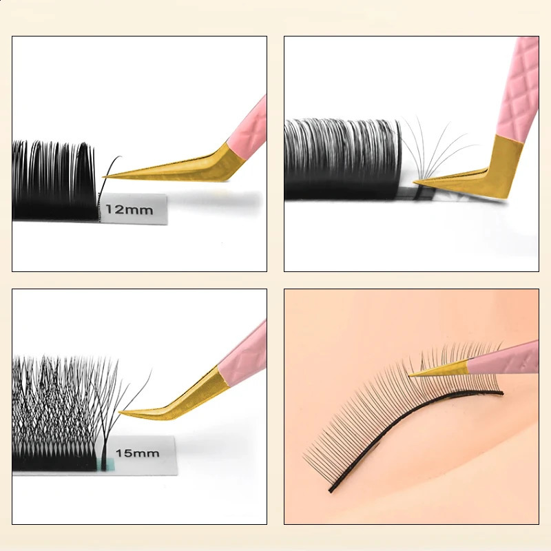 1PCS 3-4 Fiber Tip Eyelash Extension Tweezer Volume Isolation Precise Lash Tweezers Nano Technology Eyebrow Tweezers Makeup 241223